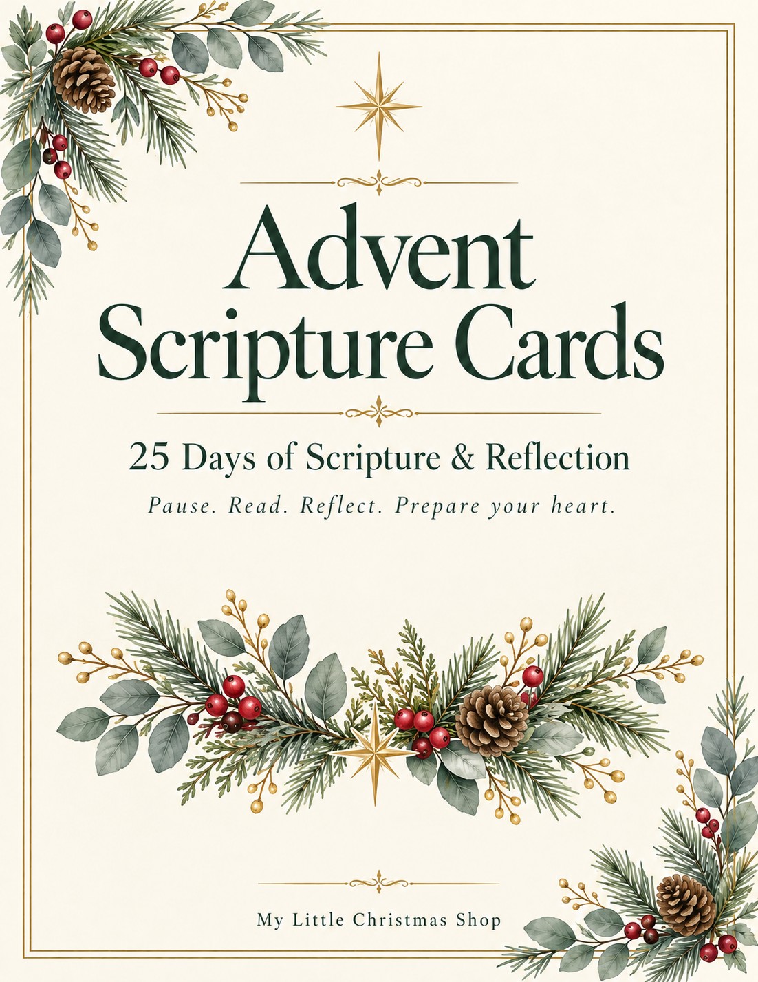 Advent Scripture Cards: 25 Days of Scripture & Reflection cover